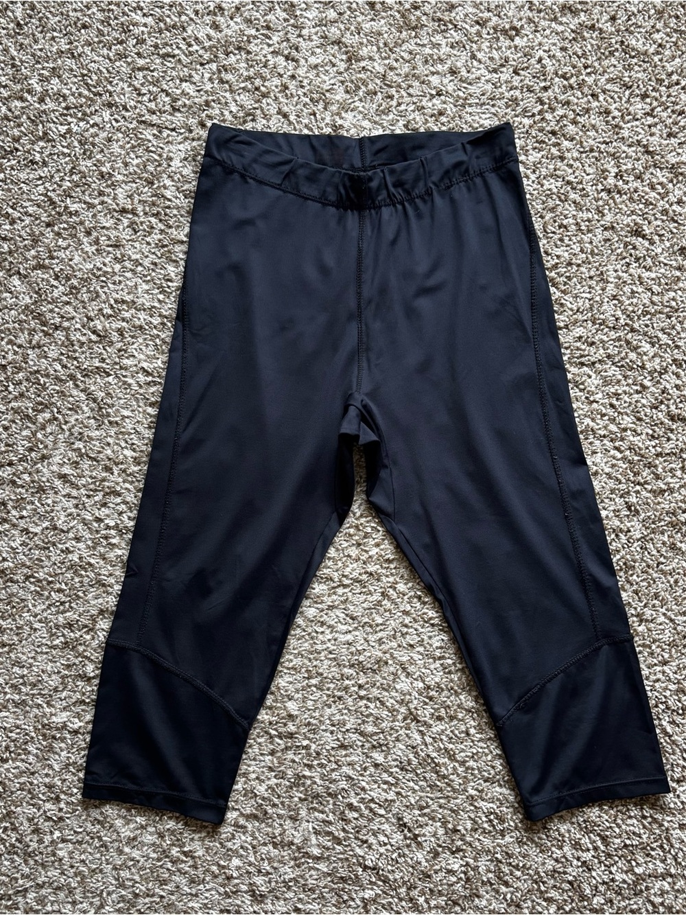 Men's Black Performance Capri Joggers